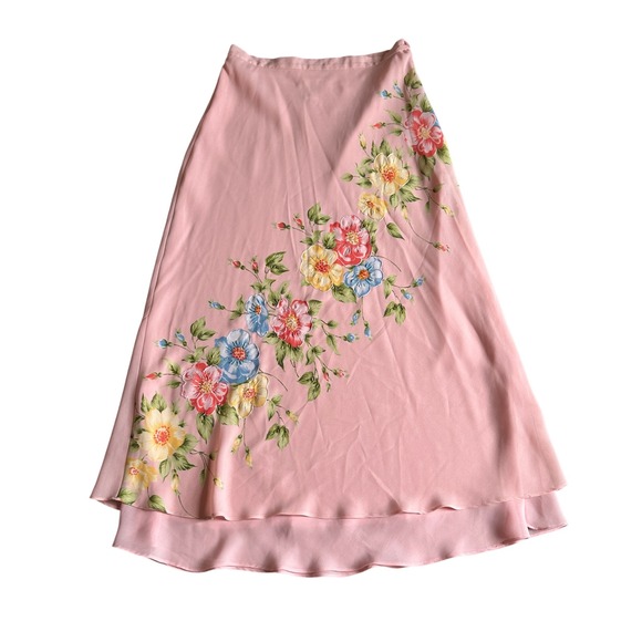 Chadwicks Dresses & Skirts - Vintage Y2K Chadwick's Floral Beaded Maxi Skirt Womens 8 Whimsy Romantic Boho